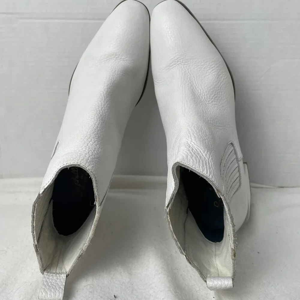Seychelles Exit Strategy White Leather Ankle Bootie - Picture 6 of 9